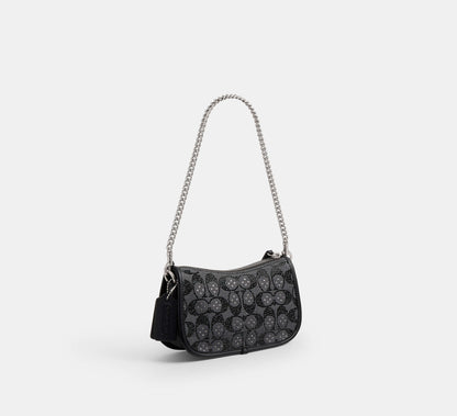 Swinger Bag 20 With Chain In Crystal Signature Jacquard