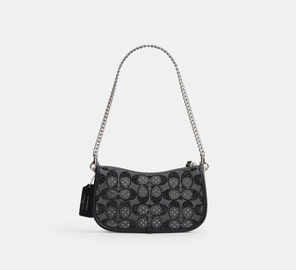 Swinger Bag 20 With Chain In Crystal Signature Jacquard