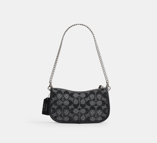Swinger Bag 20 With Chain In Crystal Signature Jacquard