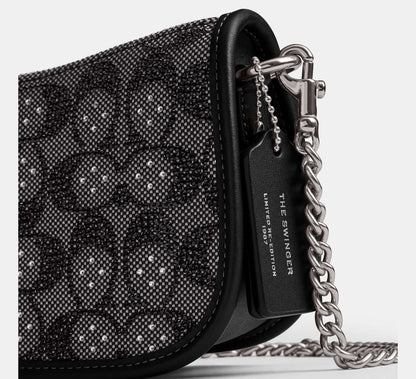 Swinger Bag 20 With Chain In Crystal Signature Jacquard